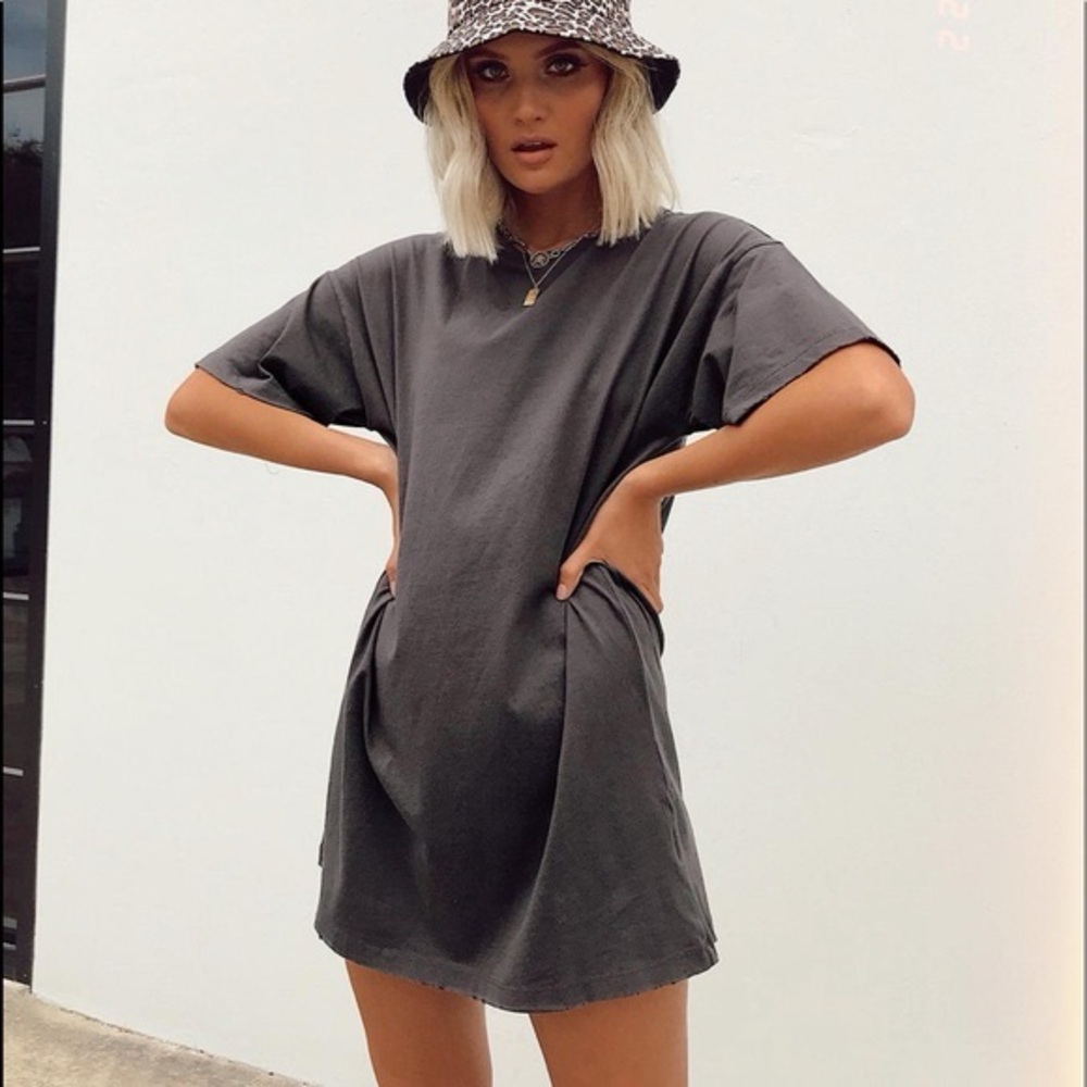 NWT Princess Poly Ride or Die Mini Dress in Charcoal size 4